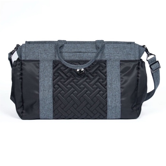 Lug Romper 2 Convertible Tote Crossbody Bag Black w/Grey Accents BNWOT